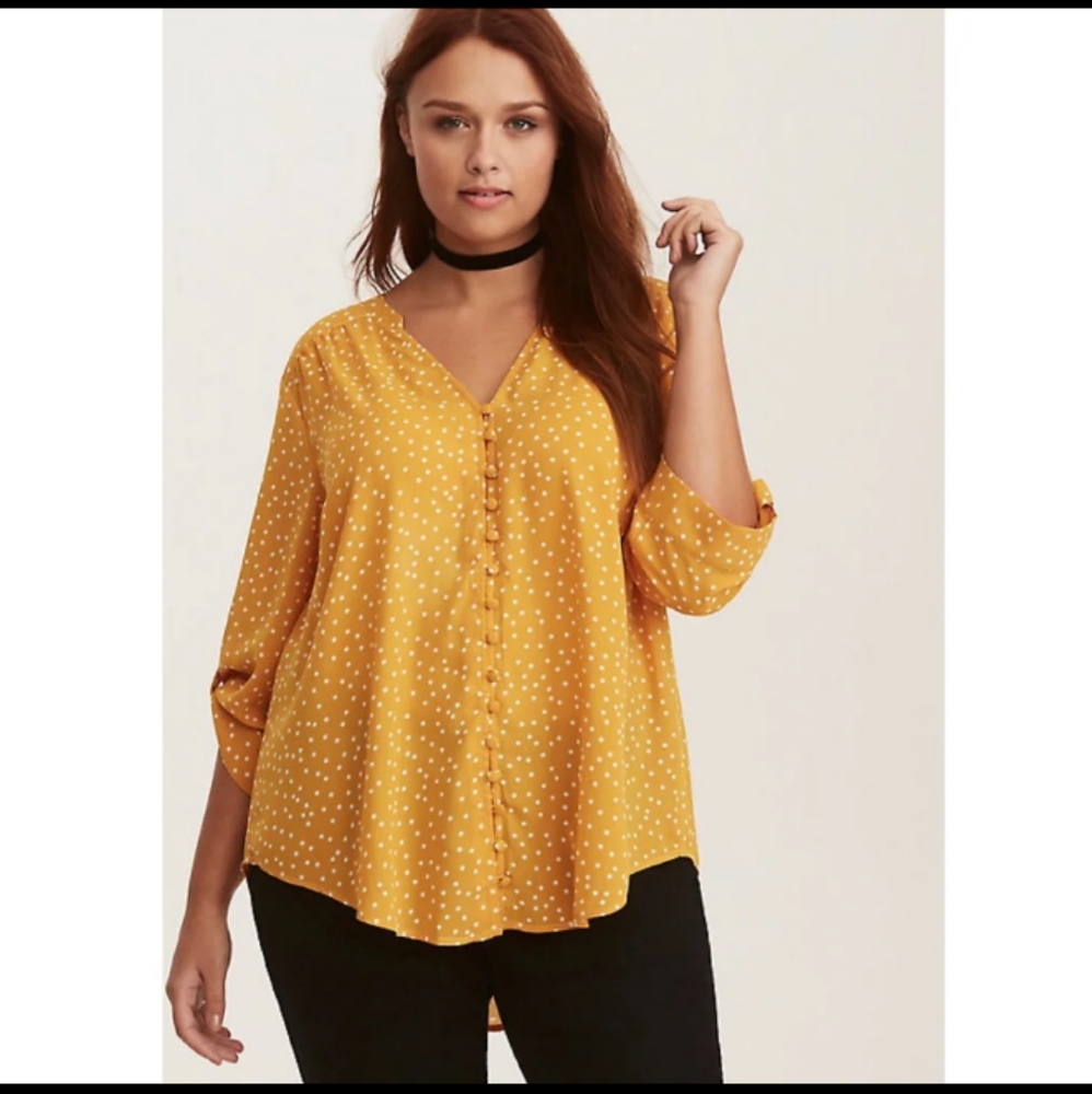 Torrid Marigold Blouse size 1x